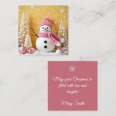 Carte de Noël Pastel - Carte Simple (Devant / Derrière)