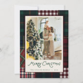 Carte de Noël Patchwork à Photo de Famille (Devant)
