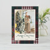 Carte de Noël Patchwork à Photo de Famille (Debout devant)