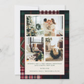 Carte de Noël Patchwork à Photo de Famille (Dos)