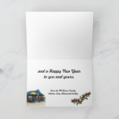 Carte de Noël Patriotique Père Noël Joyeux (Intérieur)