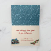 Carte de Noël Patriotique Père Noël Joyeux (Intérieur)