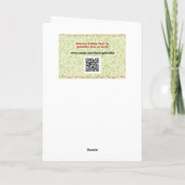 Carte de Noël Peach Orange Vintage (Dos)