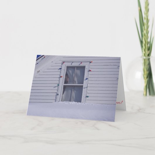 Carte de Noël "PEEK-A-BOO" (Devant)