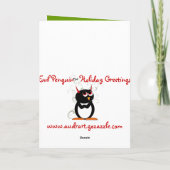 Carte de Noël Penguin (Dos)