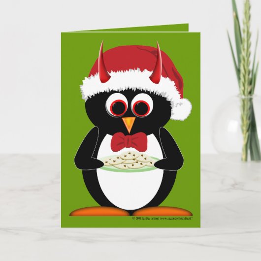 Carte de Noël Penguin (Devant)