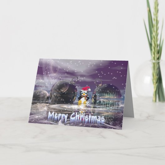 Carte de Noël Penguin (Devant)