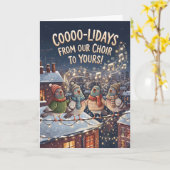 Carte de Noël Penguin Coldays (Fleur jaune)