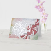 Carte de Noël Peppermenthe Candy Silver Foil (Orchidée)