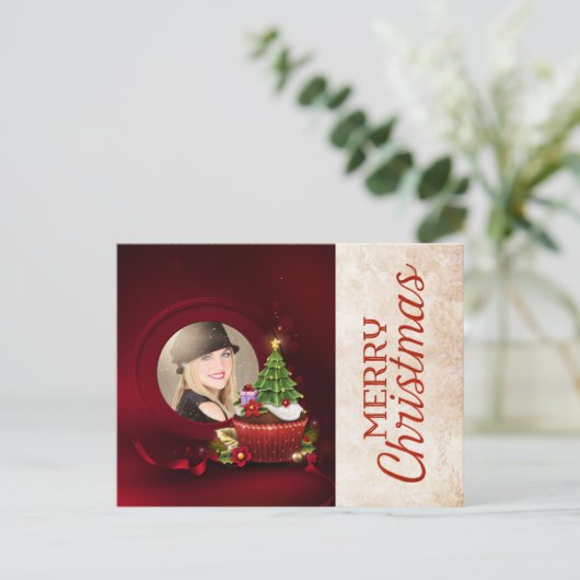 Carte de Noël père Noël (Debout devant)