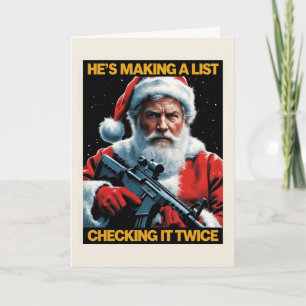 Carte de Noël Père Noël 2A Deuxième amendement