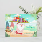 Carte de Noël Père Noël Beachside (Debout devant)