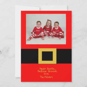 Carte de Noël père Noël Belt