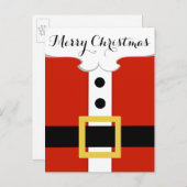 Carte de Noël père Noël Belt (Devant / Derrière)