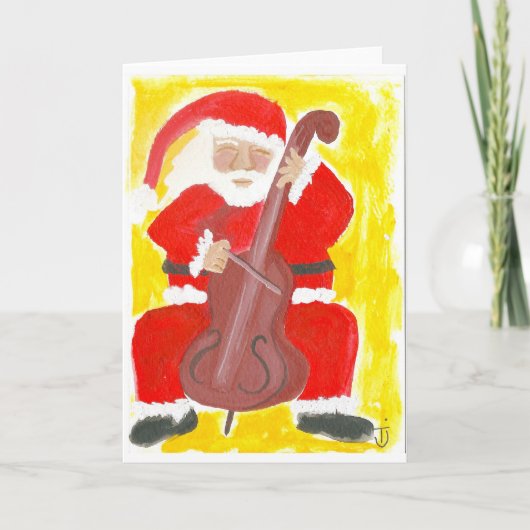 Carte de Noël père Noël Cello (Devant)