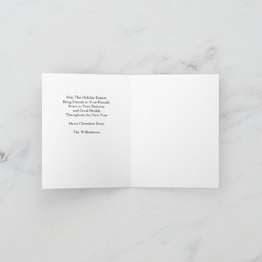 Carte de Noël Père Noël Cool pliée (Intérieur)