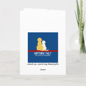 Carte de Noël père Noël Golden Surboard Chien Seag (Dos)