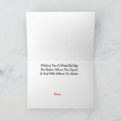 Carte de Noël père Noël In Police Car (Intérieur)