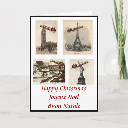 Carte de Noël Père Noël internationale (Devant)