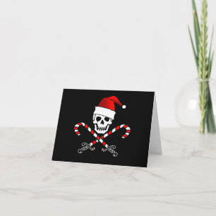 Carte de Noël Père Noël Jolly roger pirate