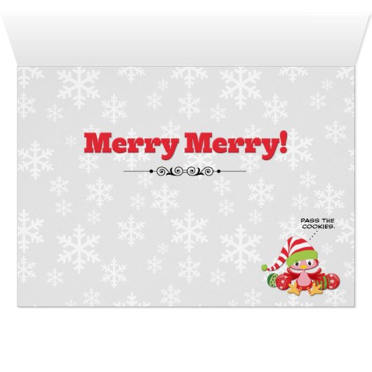 Carte de Noël "Père Noël n’est pas une vraie" (Intérieur Horizontal (Bas))