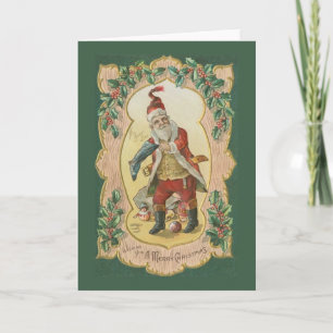 Carte de Noël Père Noël occupée