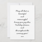 Carte de Noël Père Noël personnalisée (Dos)