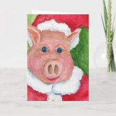 Carte de Noël père Noël Pig (Dos)