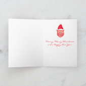 Carte de Noël père Noël Pig (Intérieur)