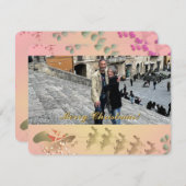 Carte de Noël Père Noël Plat (Devant / Derrière)