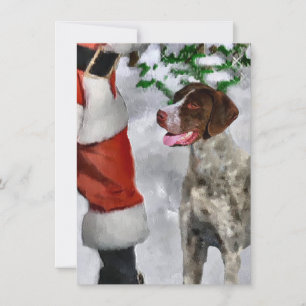 Carte de Noël Père Noël Pointeur Raccourci Alleman