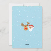 Carte de Noël père Noël & Rudolph (Dos)