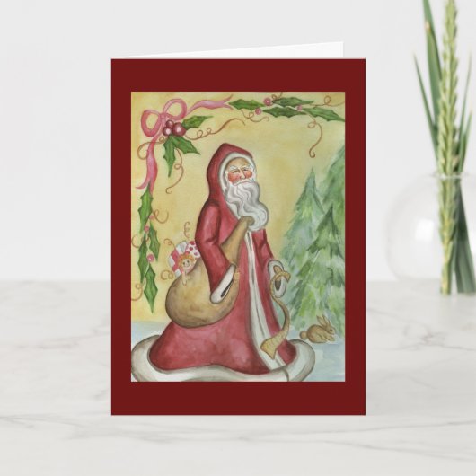 Carte de Noël Père Noël Santa (Devant)