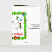 , carte de Noël Père Noël se remise en forme (Dos)