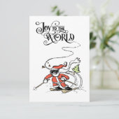 Carte de Noël Père Noël Skiing (Debout devant)