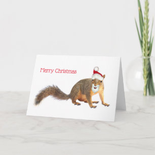 Carte de Noël père Noël Squirel
