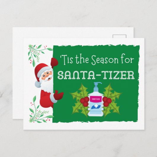 Carte de Noël "Père Noël-tizer" (Devant / Derrière)