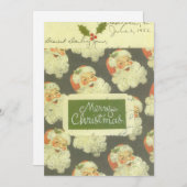 Carte de Noël Père Noël vintage (Devant / Derrière)