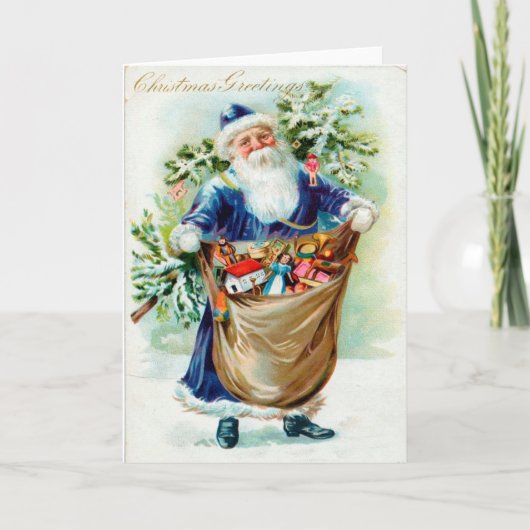 Carte de Noël Père Noël vintage (Devant)
