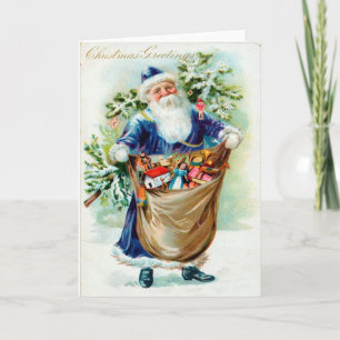 Carte de Noël Père Noël vintage