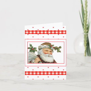 Carte de Noël Père Noël vintage