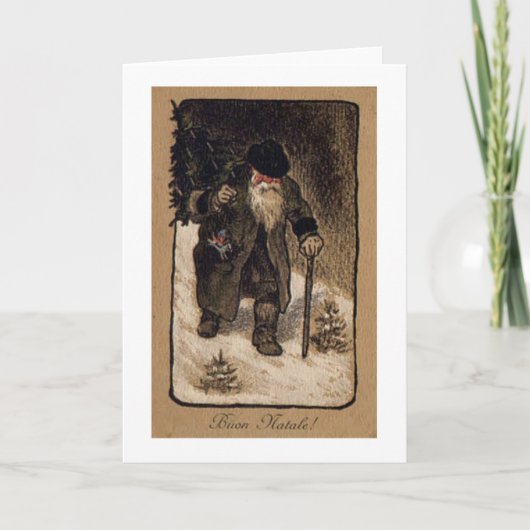 Carte de Noël Père Noël vintage (Devant)