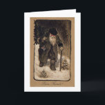 Carte de Noël Père Noël vintage<br><div class="desc">Vintage / Rétro Italian Christmas card. Vintage Italian Santa Buon Natale !</div>