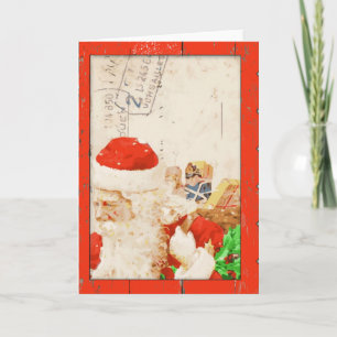 Carte de Noël Père Noël vintage