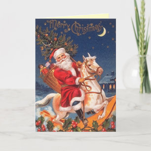 Carte de Noël Père Noël vintage