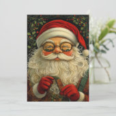 Carte de Noël Père Noël vintage (Debout devant)