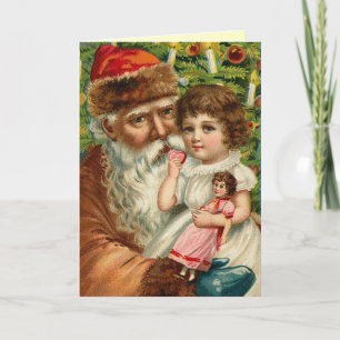 Carte de Noël Père Noël vintage