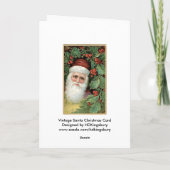 Carte de Noël Père Noël vintage (Dos)