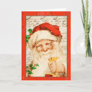 Carte de Noël Père Noël vintage