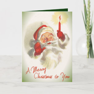 Carte de Noël Père Noël vintage